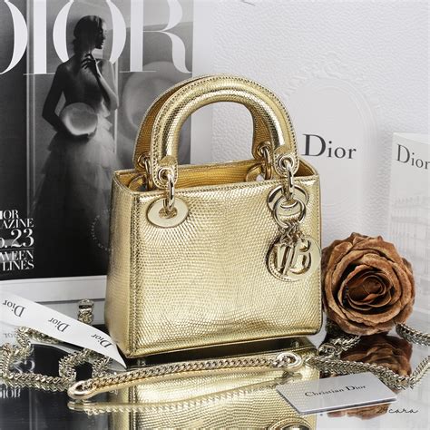 lady dior gold or silver hardware|mini lady dior bag price.